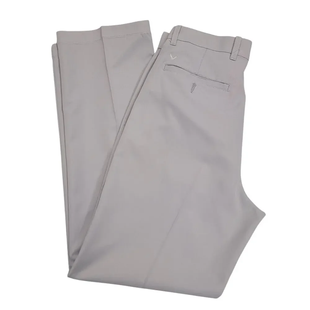 Callaway Men Flat Front Performance Tech Golf Pants Grey Straight Leg 32x30